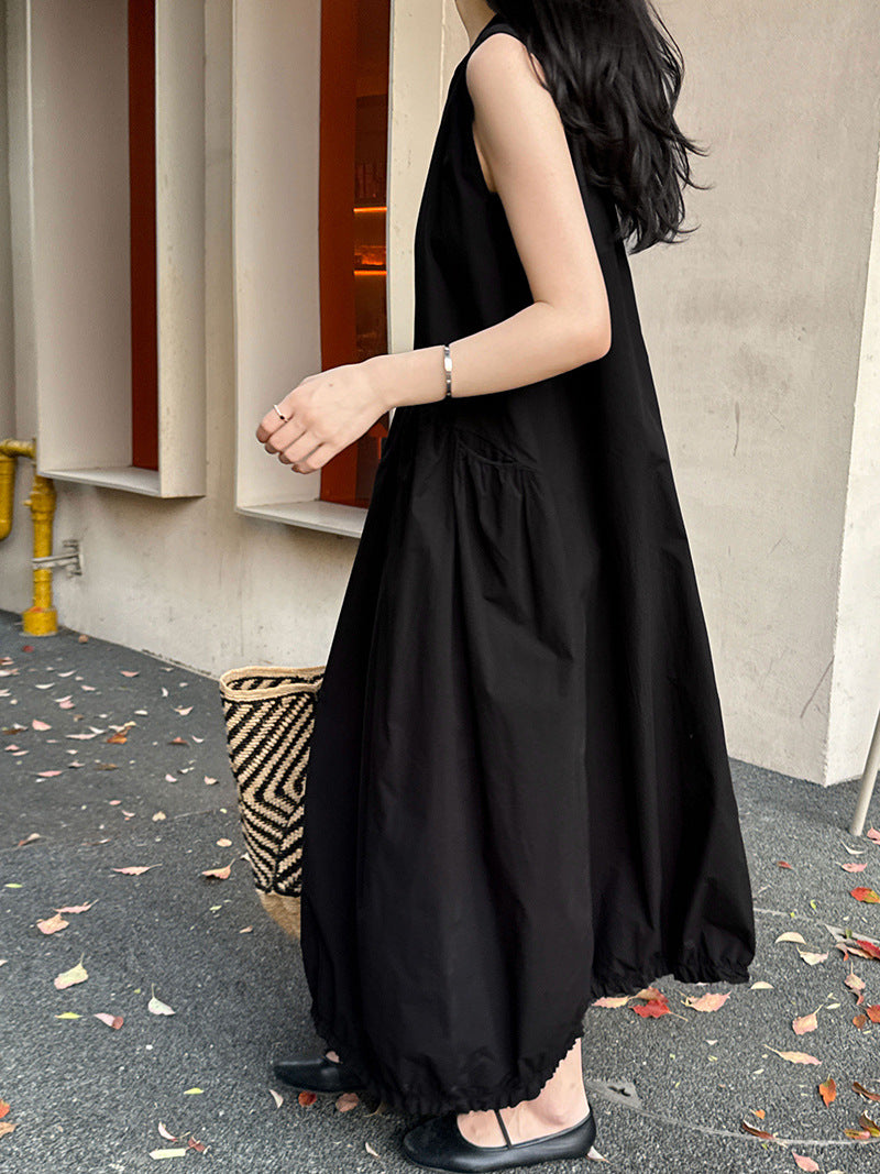 バルーンシルエットポケットワンピース