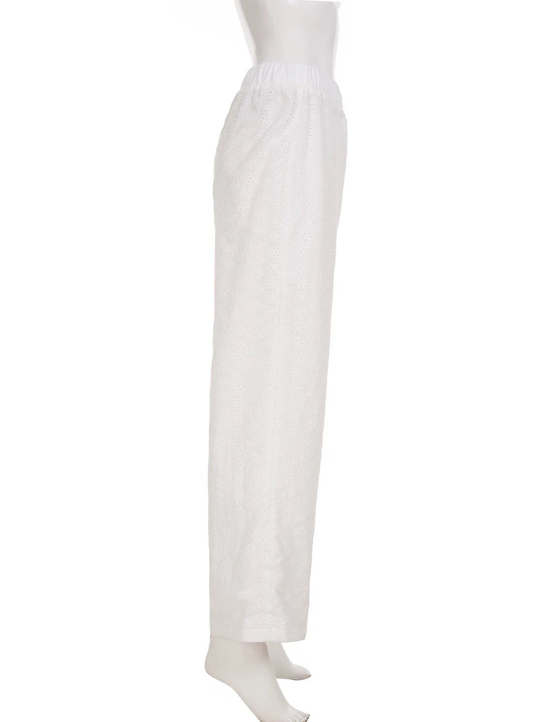 カットワークレースイージーパンツ