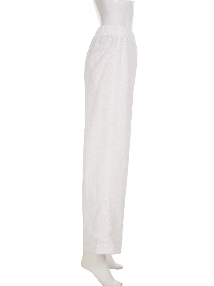 カットワークレースイージーパンツ