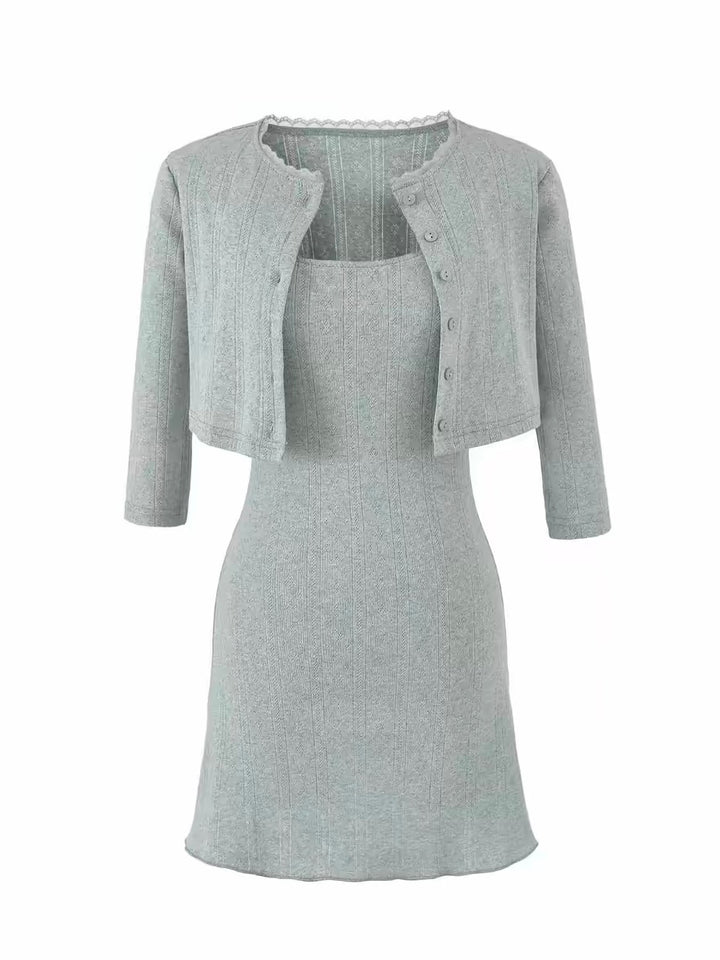 ポインテルコットンリボンロングキャミソール