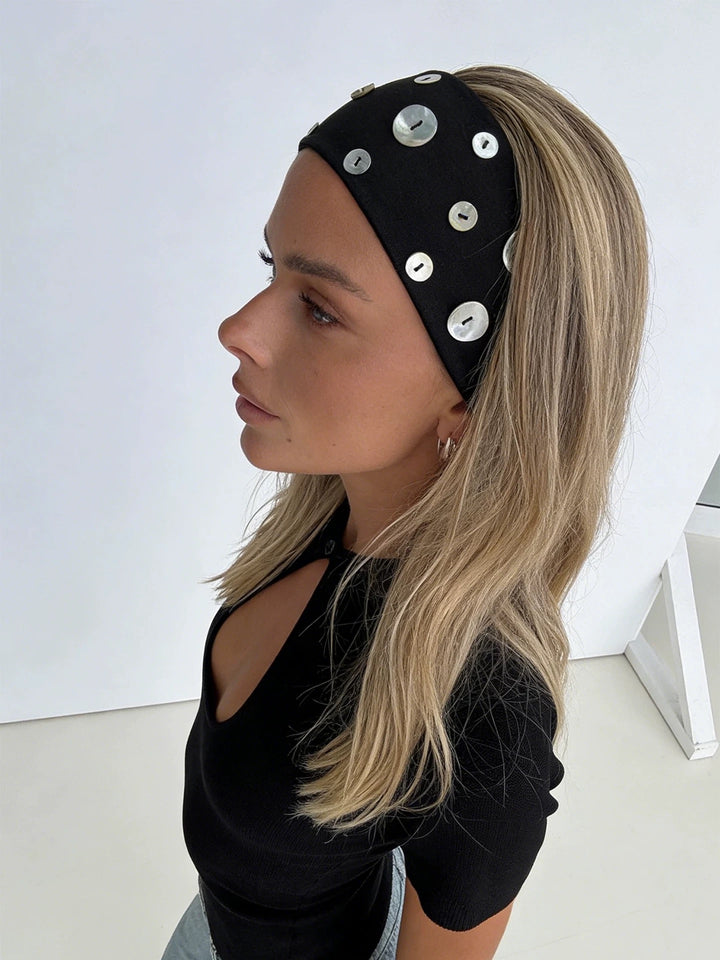 シェルボタンヘアバンド