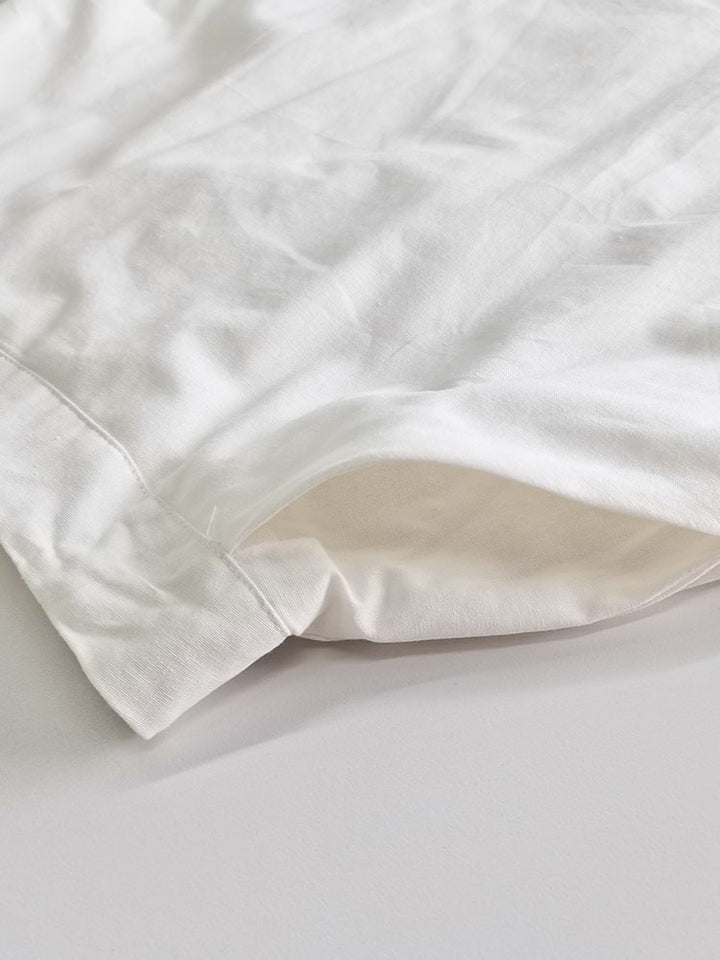 ホワイトルーズシャツフレアスカートセット