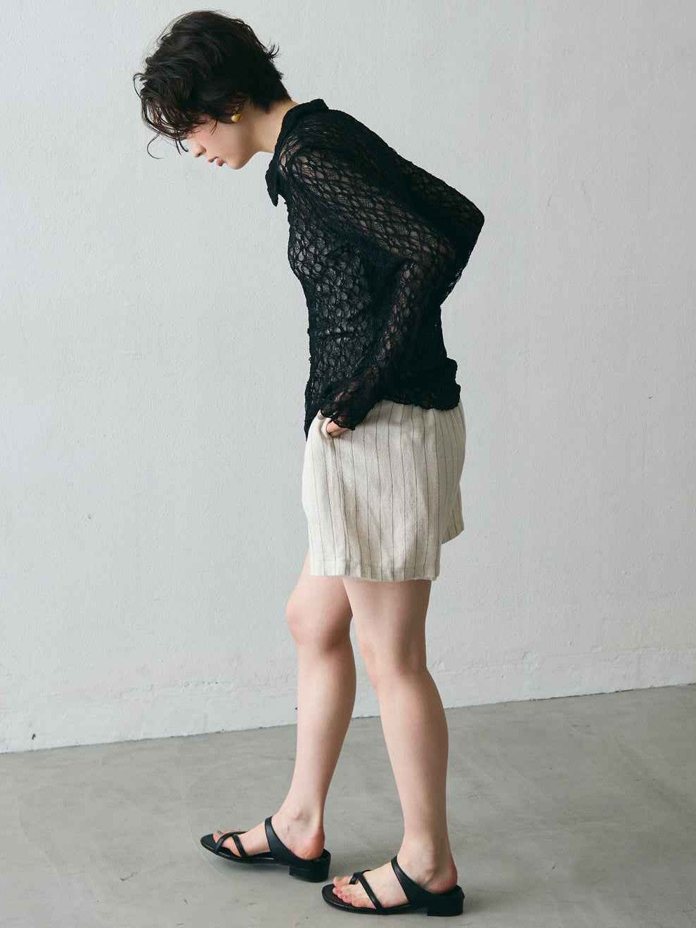 【 Select 】シアーレースPoloシャツ