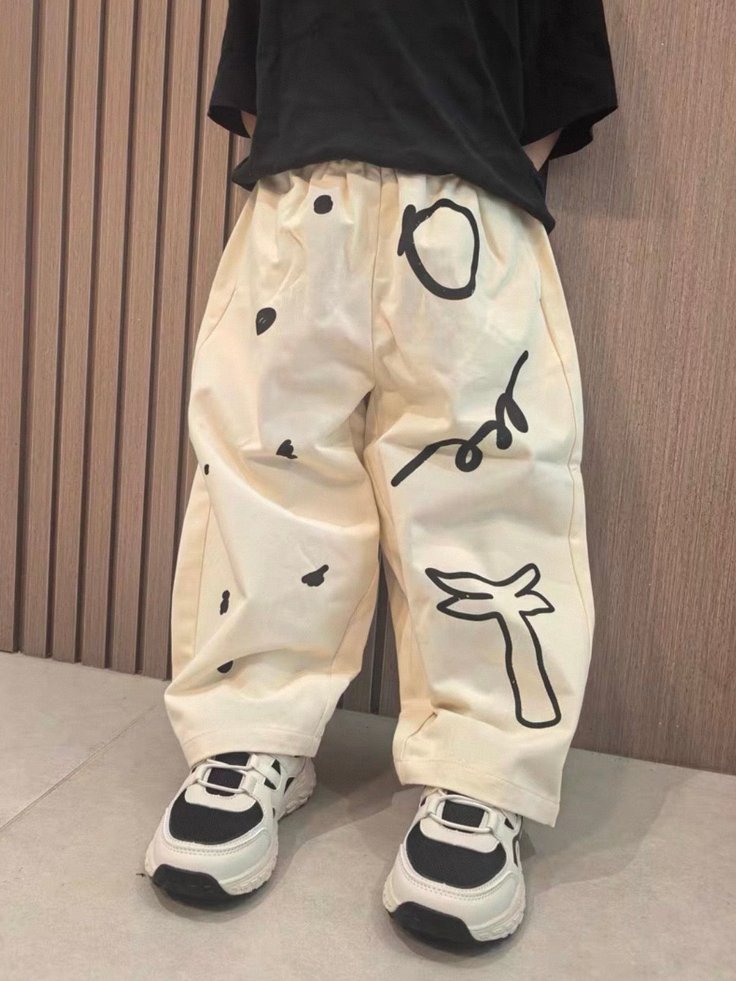 【KIDS】ニュアンスアートデザインパンツ