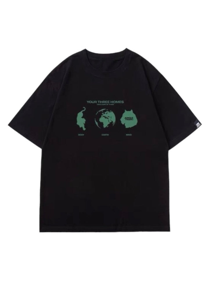 Body Earth MindプリントTシャツ