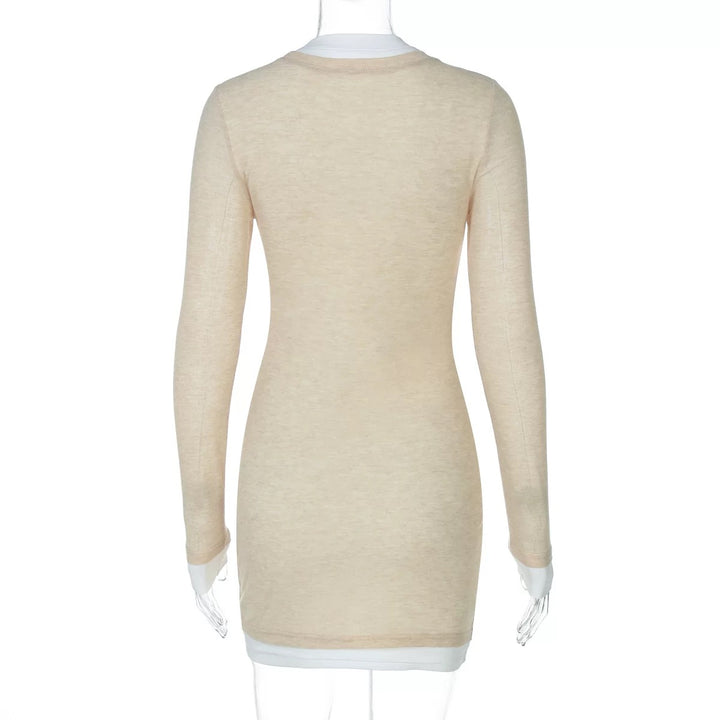 レイヤードタイトミニワンピース