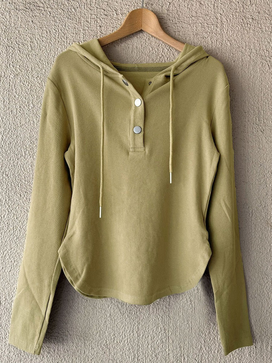 【 Select 】コットンブレンドヘンリーネックフーディー