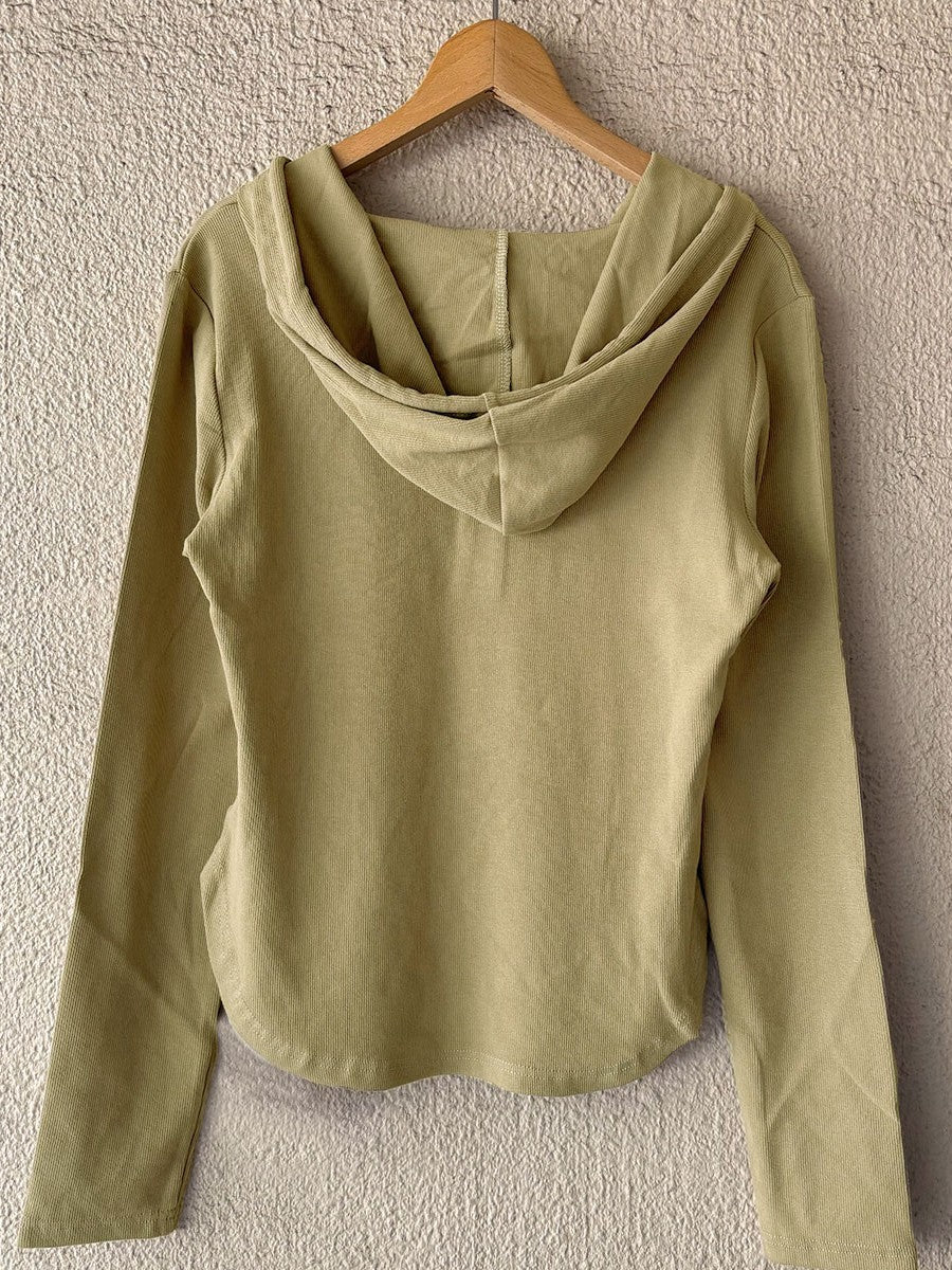 【 Select 】コットンブレンドヘンリーネックフーディー