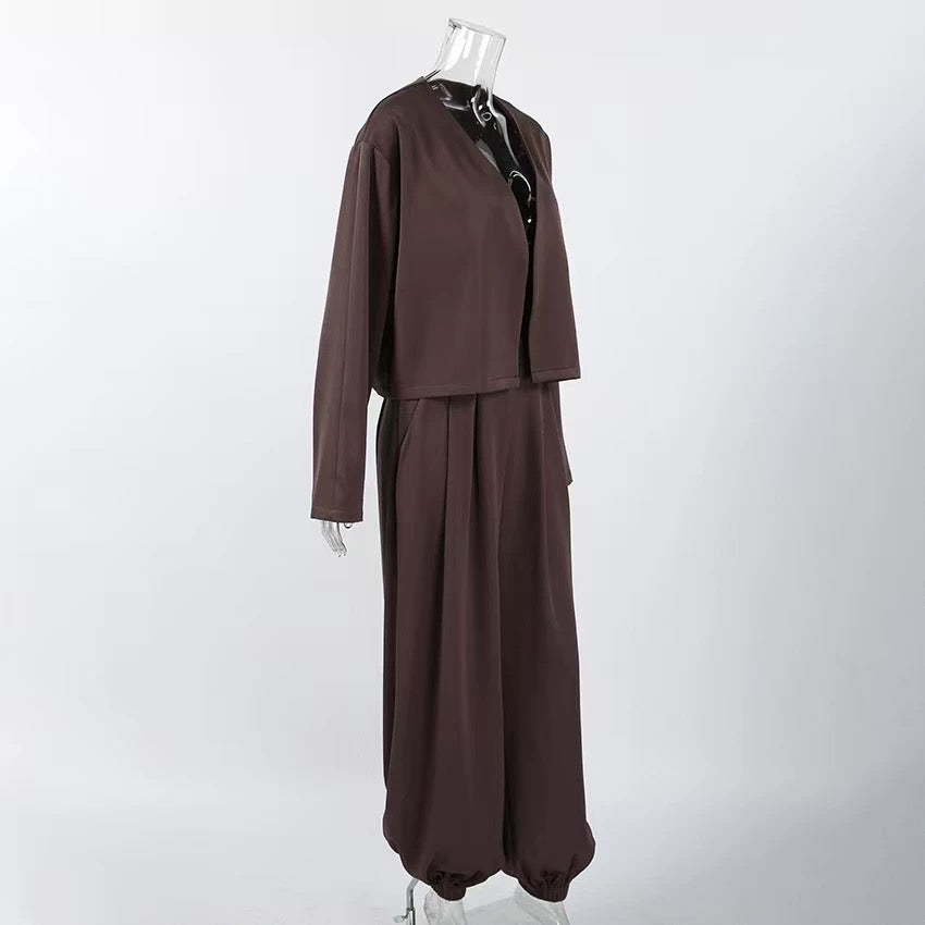 タック入りバルーンパンツジャケットセット