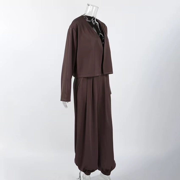 タック入りバルーンパンツジャケットセット