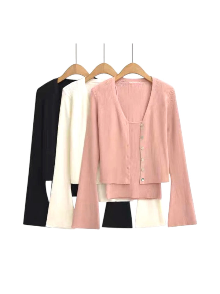 シェルボタンリブニットアサンブル