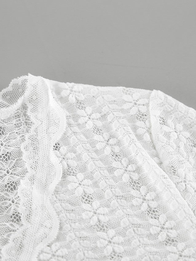 総レースカシュクールトップス