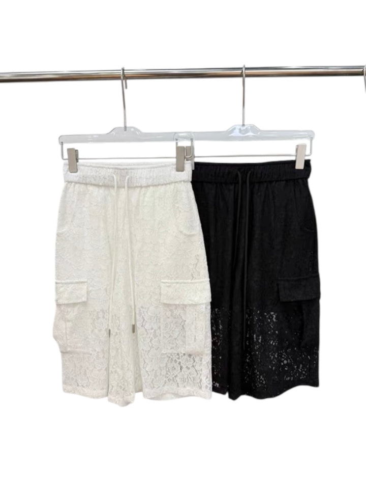 シアーレースカーゴバミューダパンツ