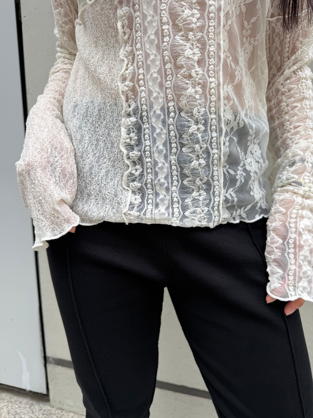 【 Select 】レース パッチワークプルオーバー