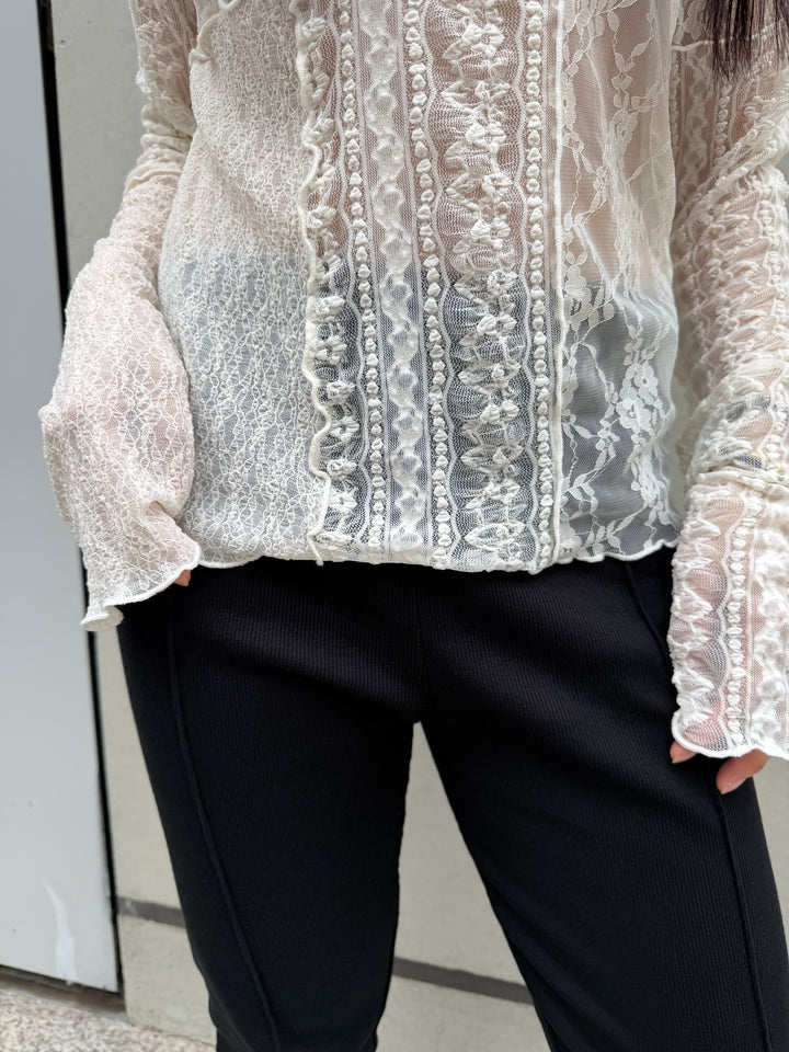 【 Select 】レース パッチワークプルオーバー