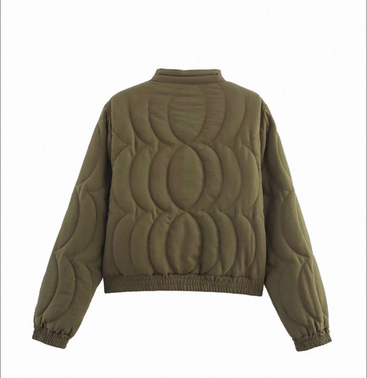 フラワー柄キルティングジャケット