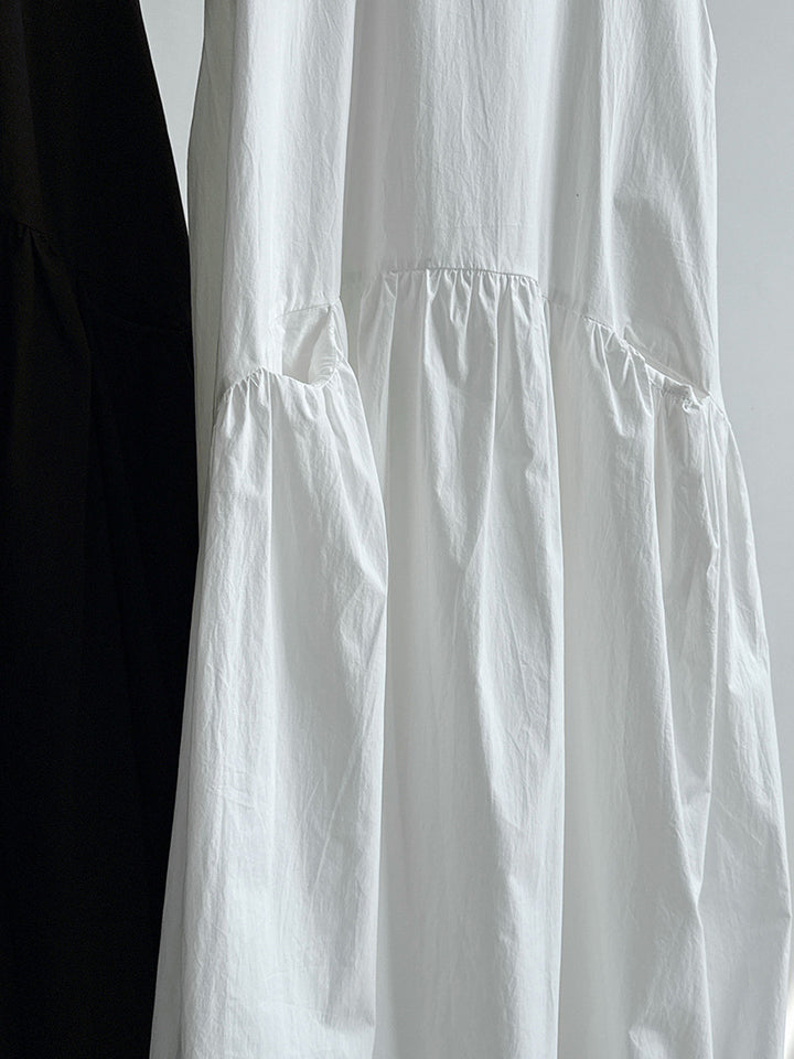 バルーンシルエットポケットワンピース