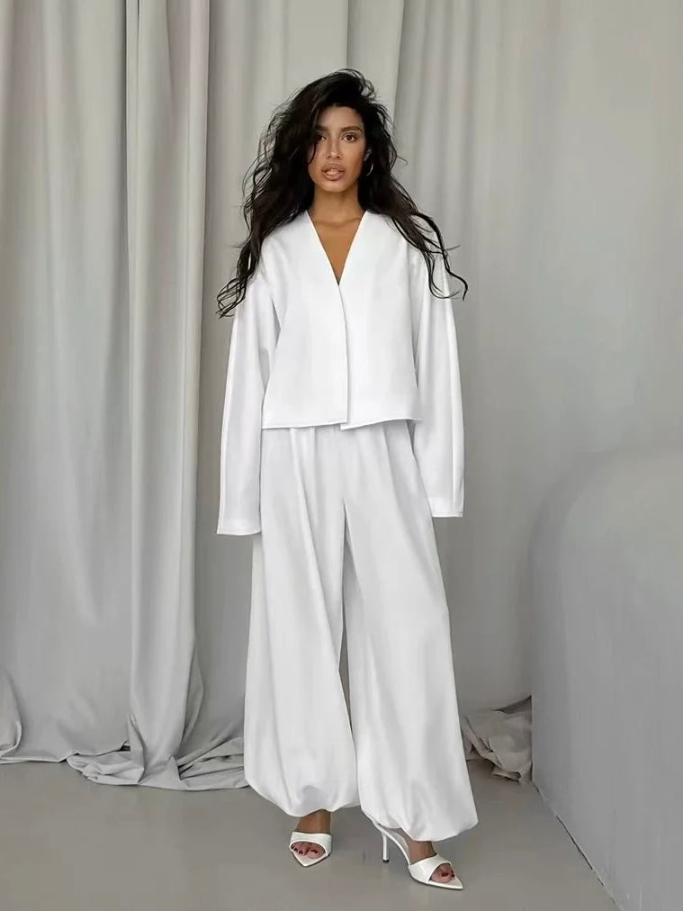 タック入りバルーンパンツジャケットセット