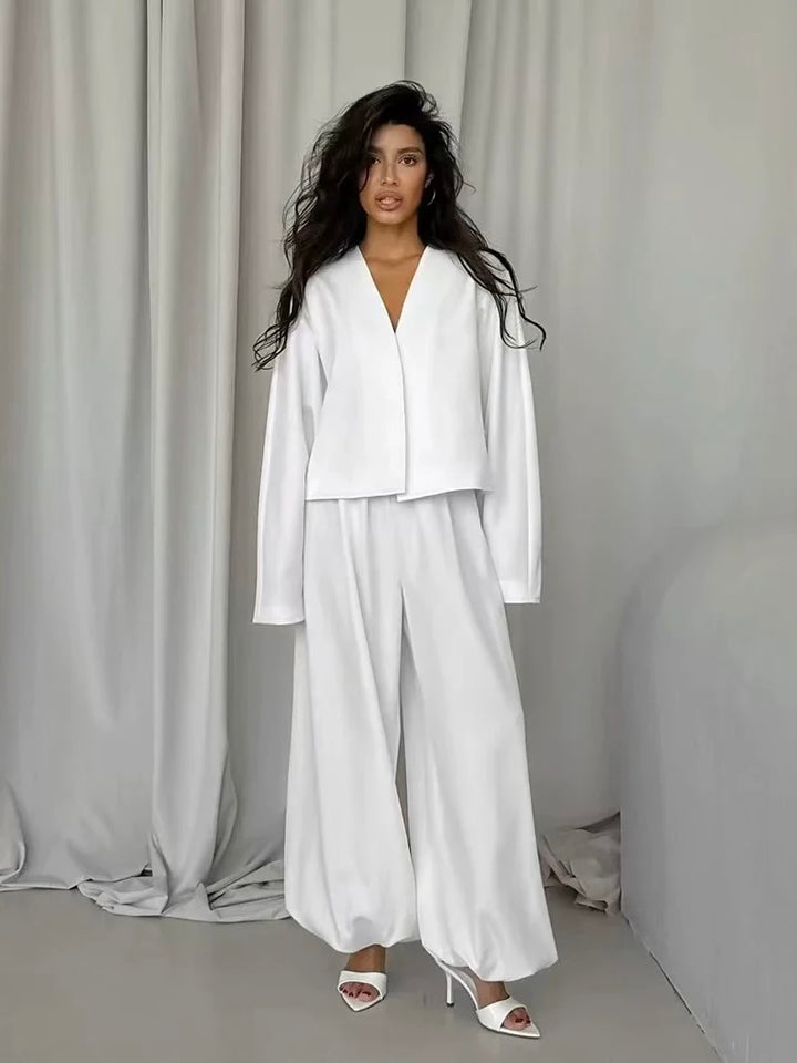 タック入りバルーンパンツジャケットセット