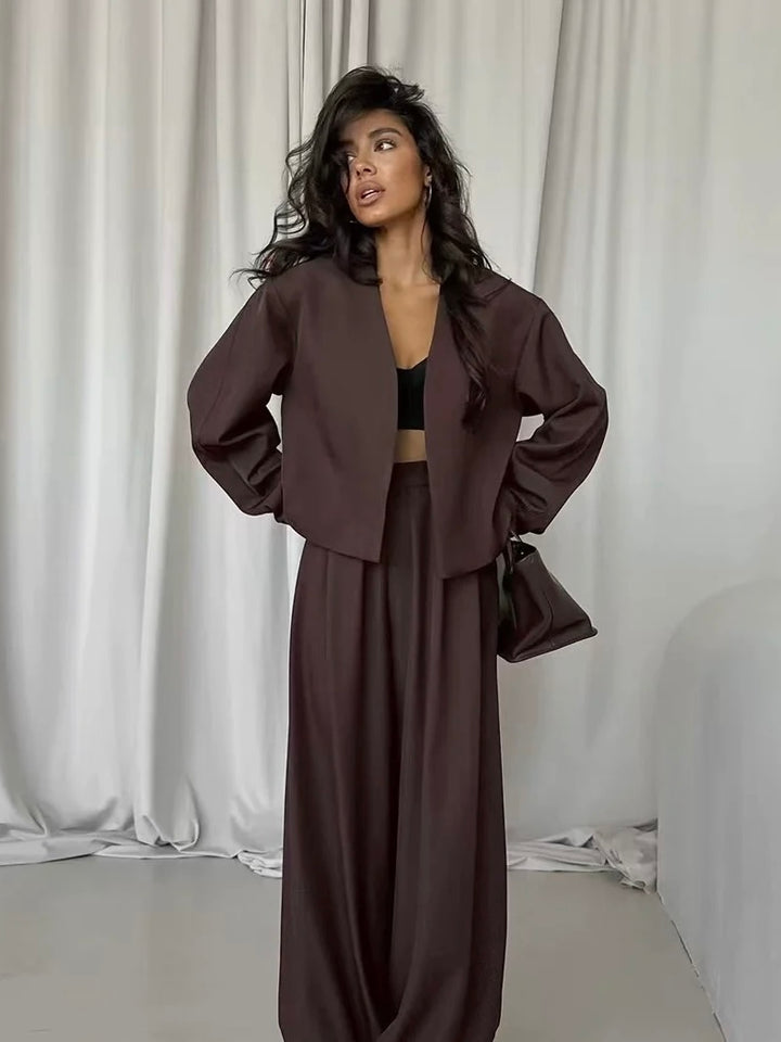 タック入りバルーンパンツジャケットセット