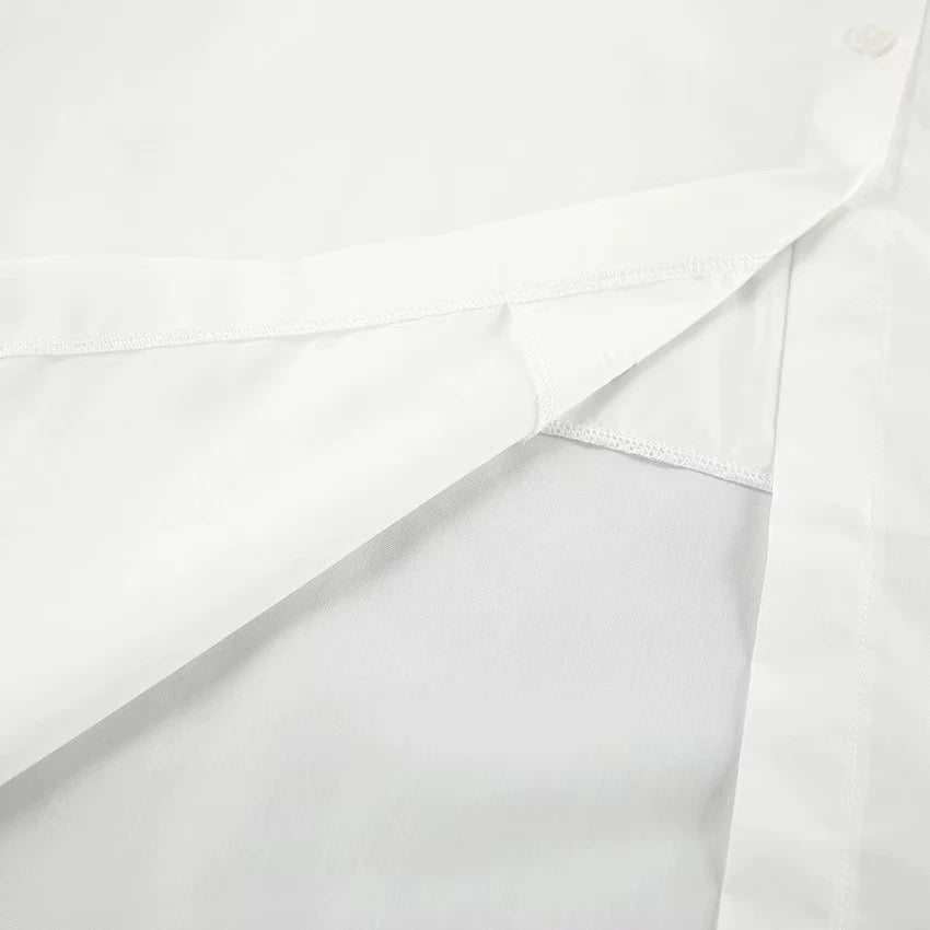 フロントスリットシャツマキシワンピース