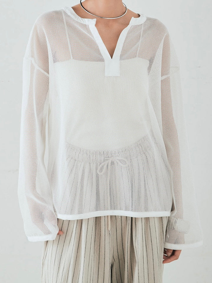 【 Select 】メッシュカットソースキッパープルオーバー
