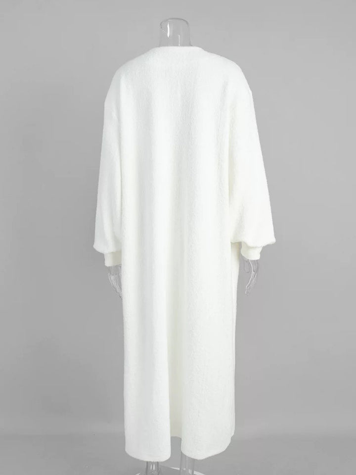 ホワイトニットロングコーディガン