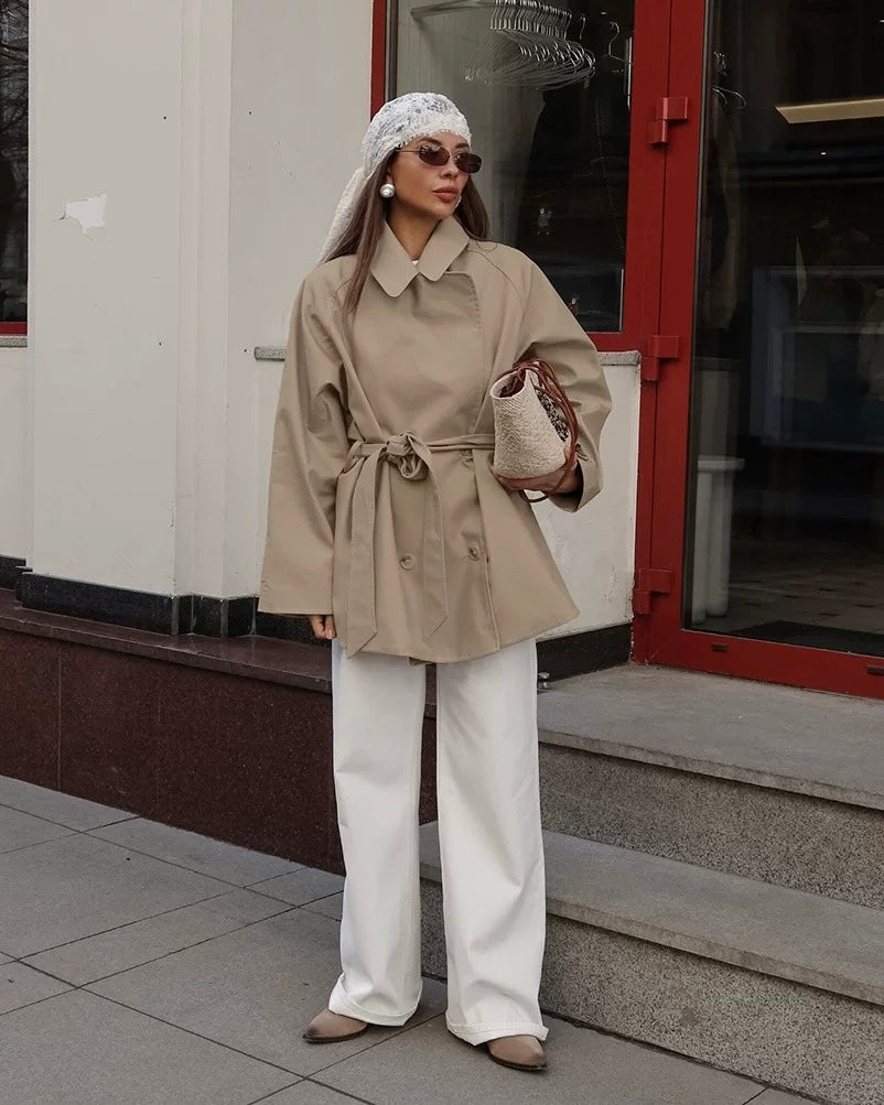 ハーフレングストレンチコート