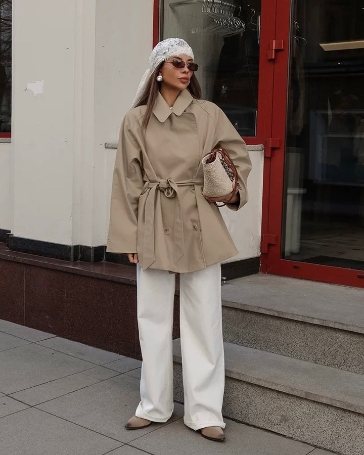 ハーフレングストレンチコート