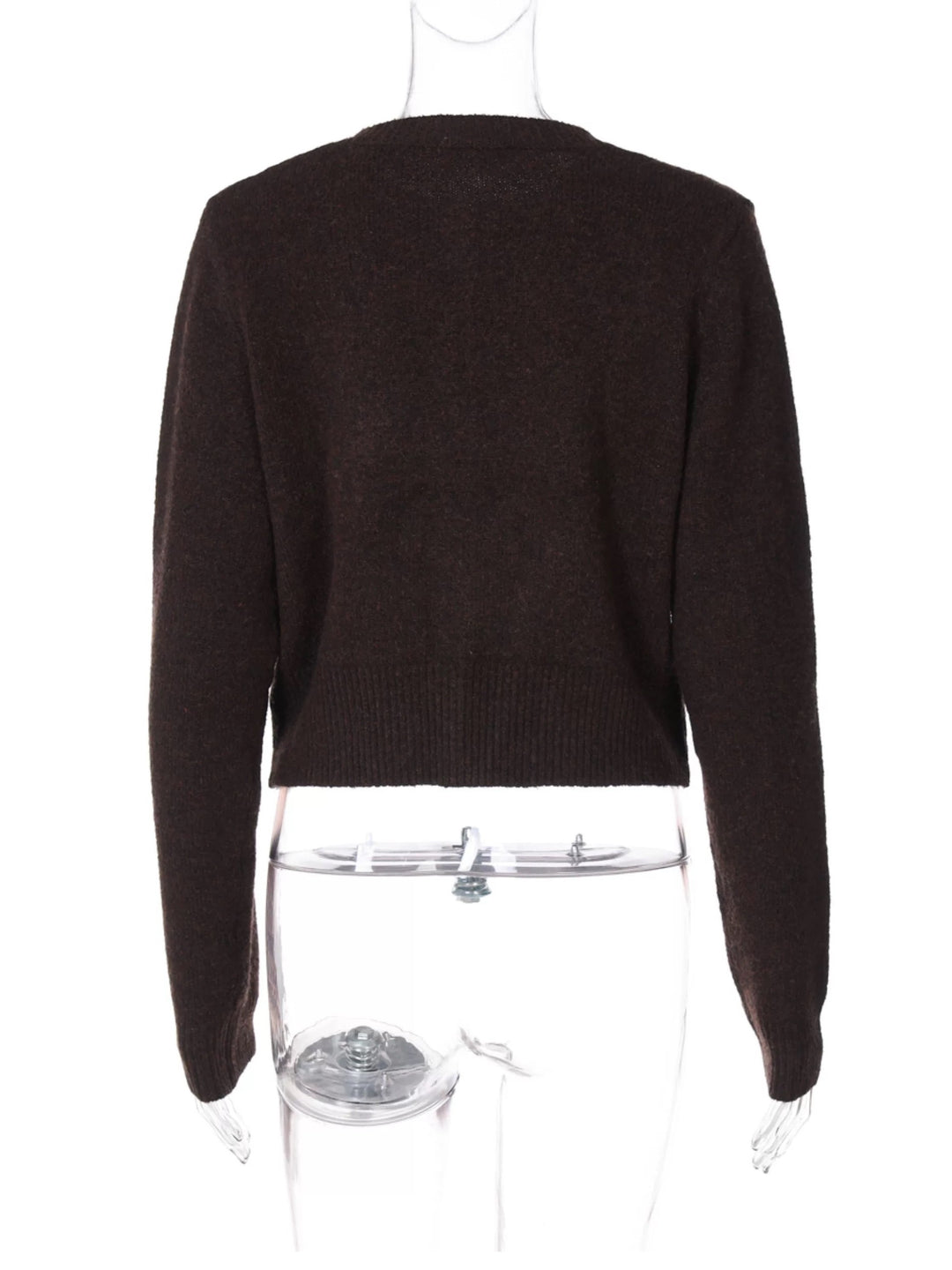 ウール混ニュアンスボタンニットカーディガン