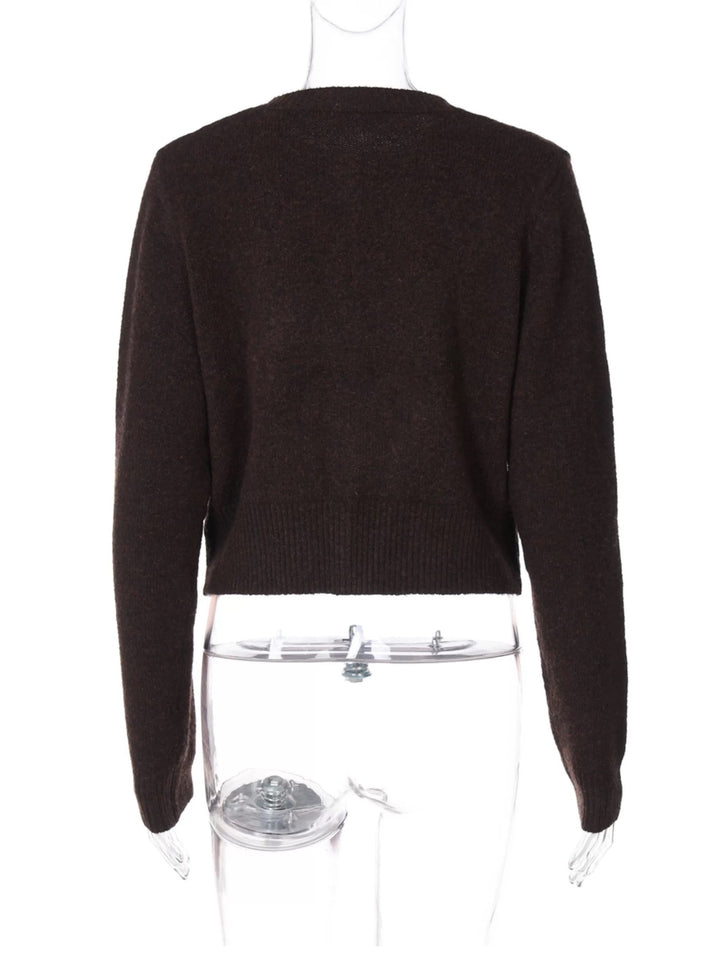 ウール混ニュアンスボタンニットカーディガン