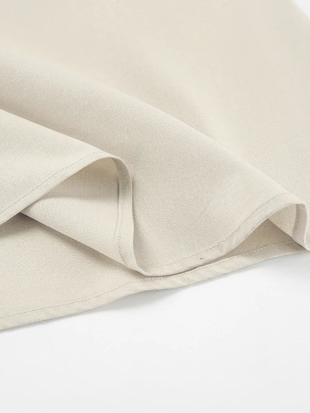 【アウトレット】(即納) コットンリネンAラインナチュラルワンピース