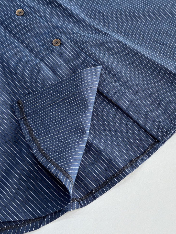 ピンストライプシャツパンツセットアップ