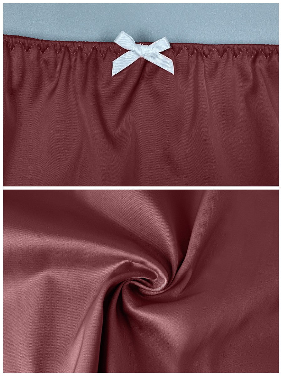 サテンレースミニスカート