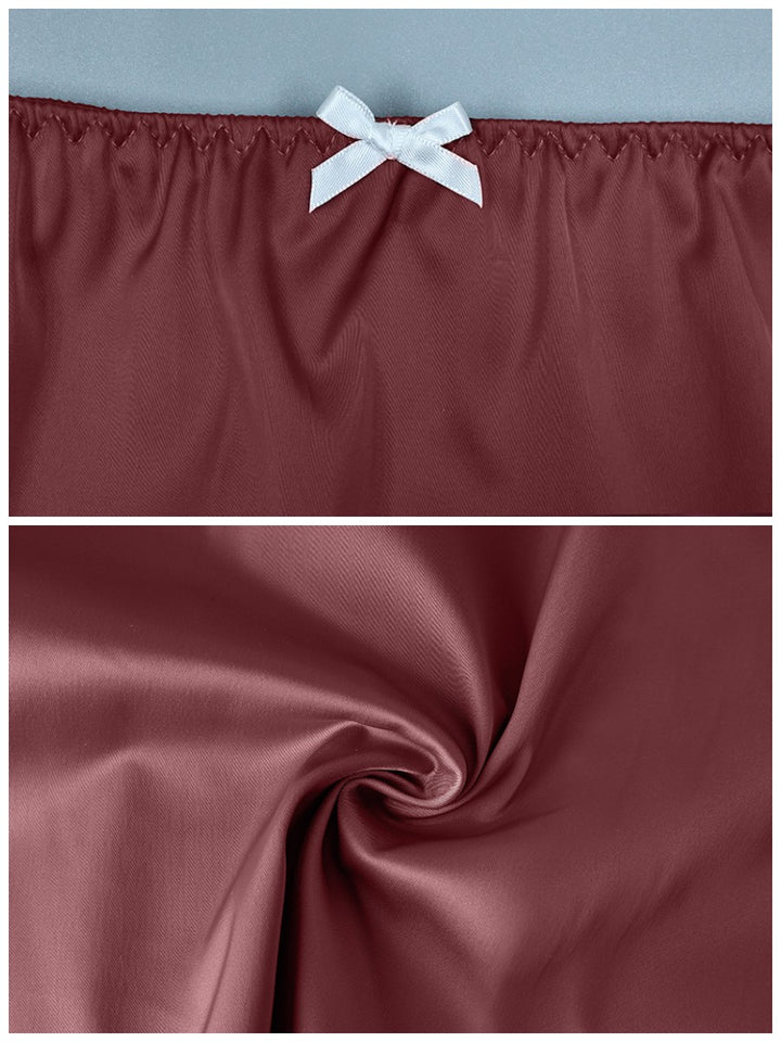 サテンレースミニスカート