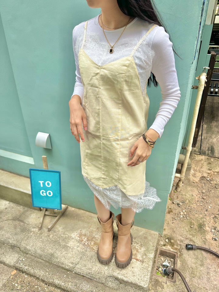 レースコットンワンピース