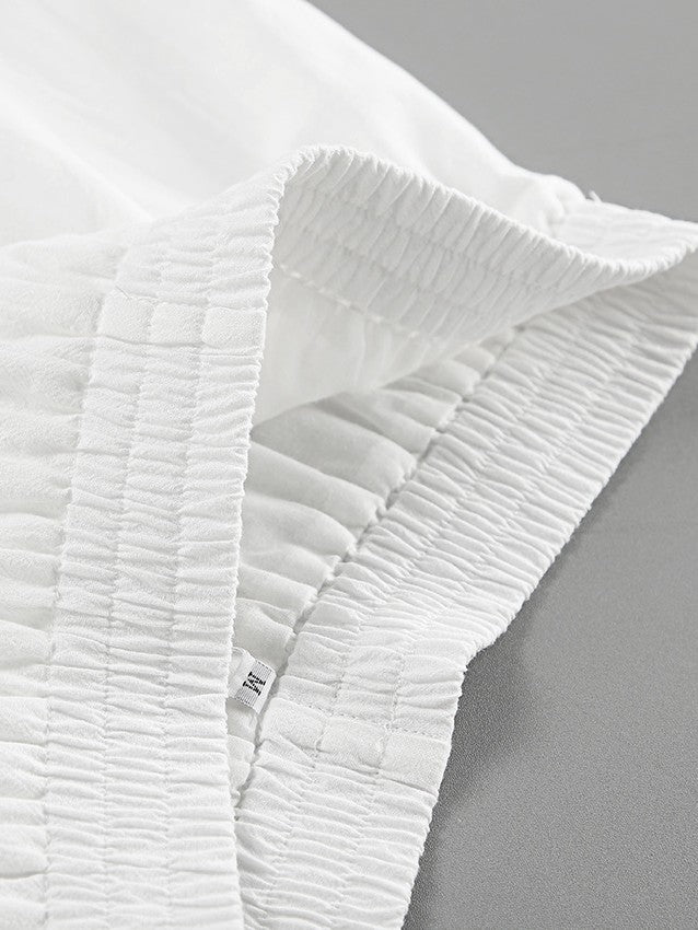 レースアップホルターネックショーツセット