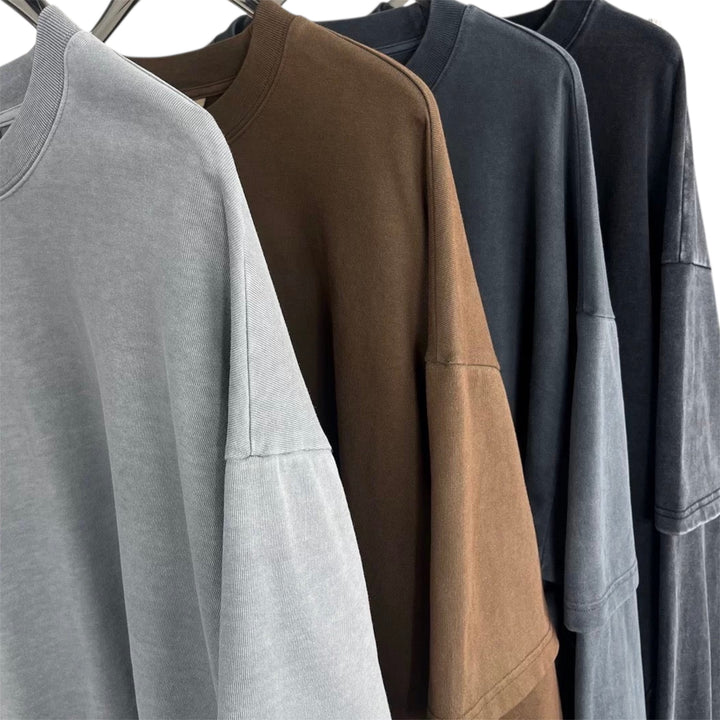 12オンスレイヤードスリーブルーズプルオーバー