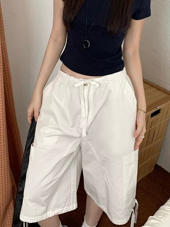 コットンカーゴバミューダパンツ