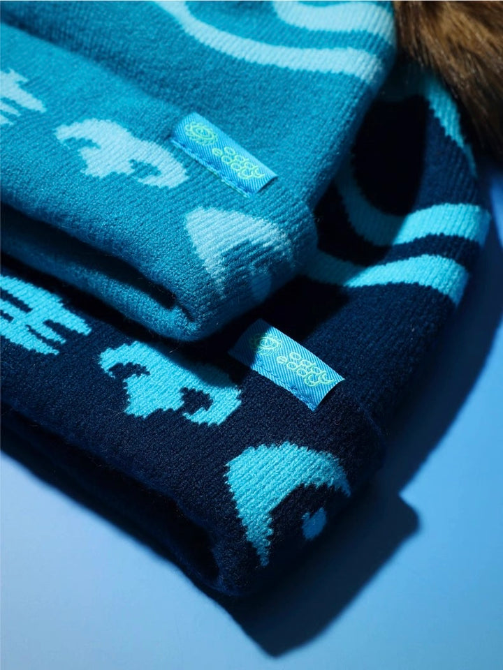 ニュアンス wavy pomponニットCap