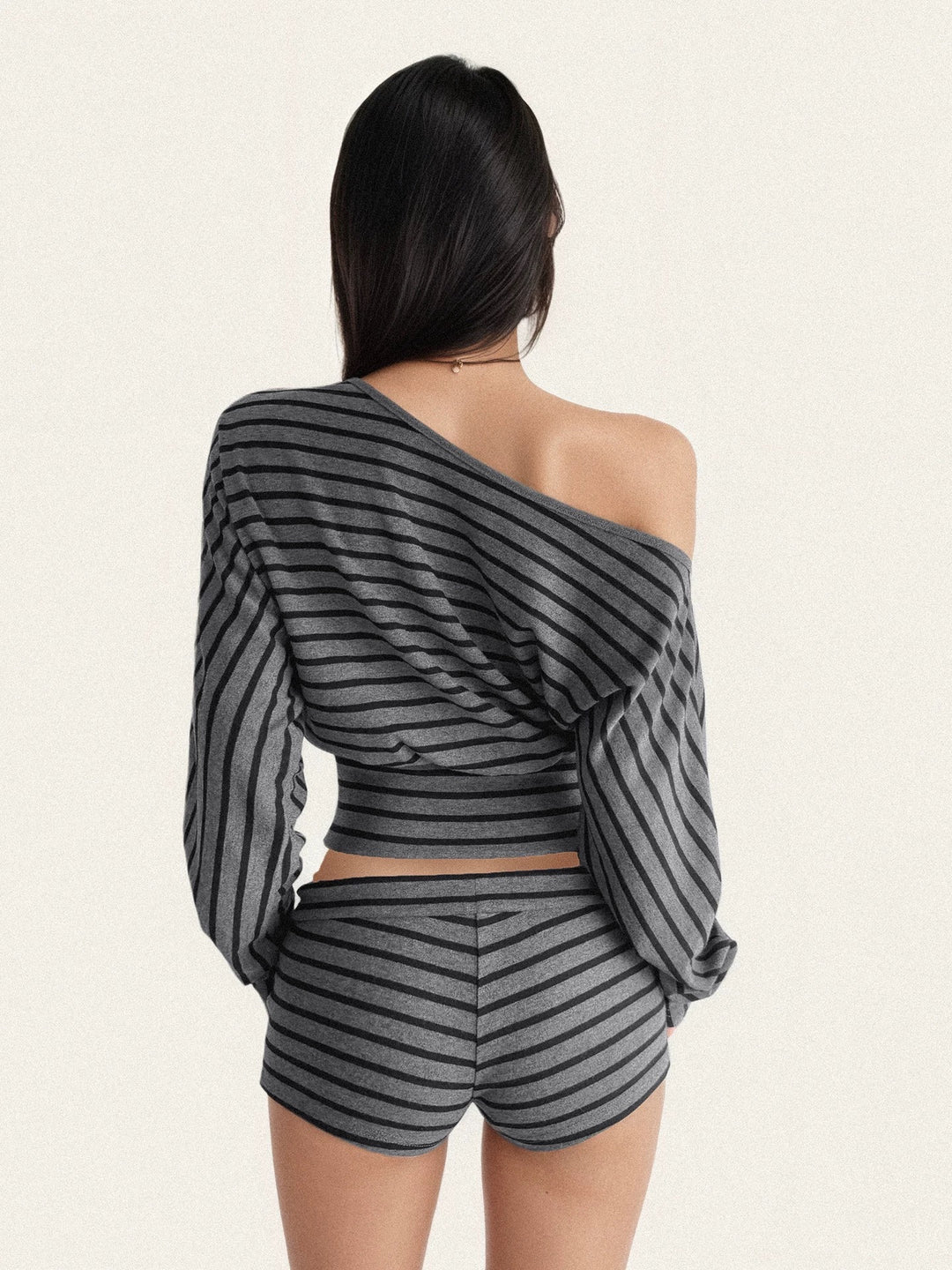 ボーダーローライズショートパンツ