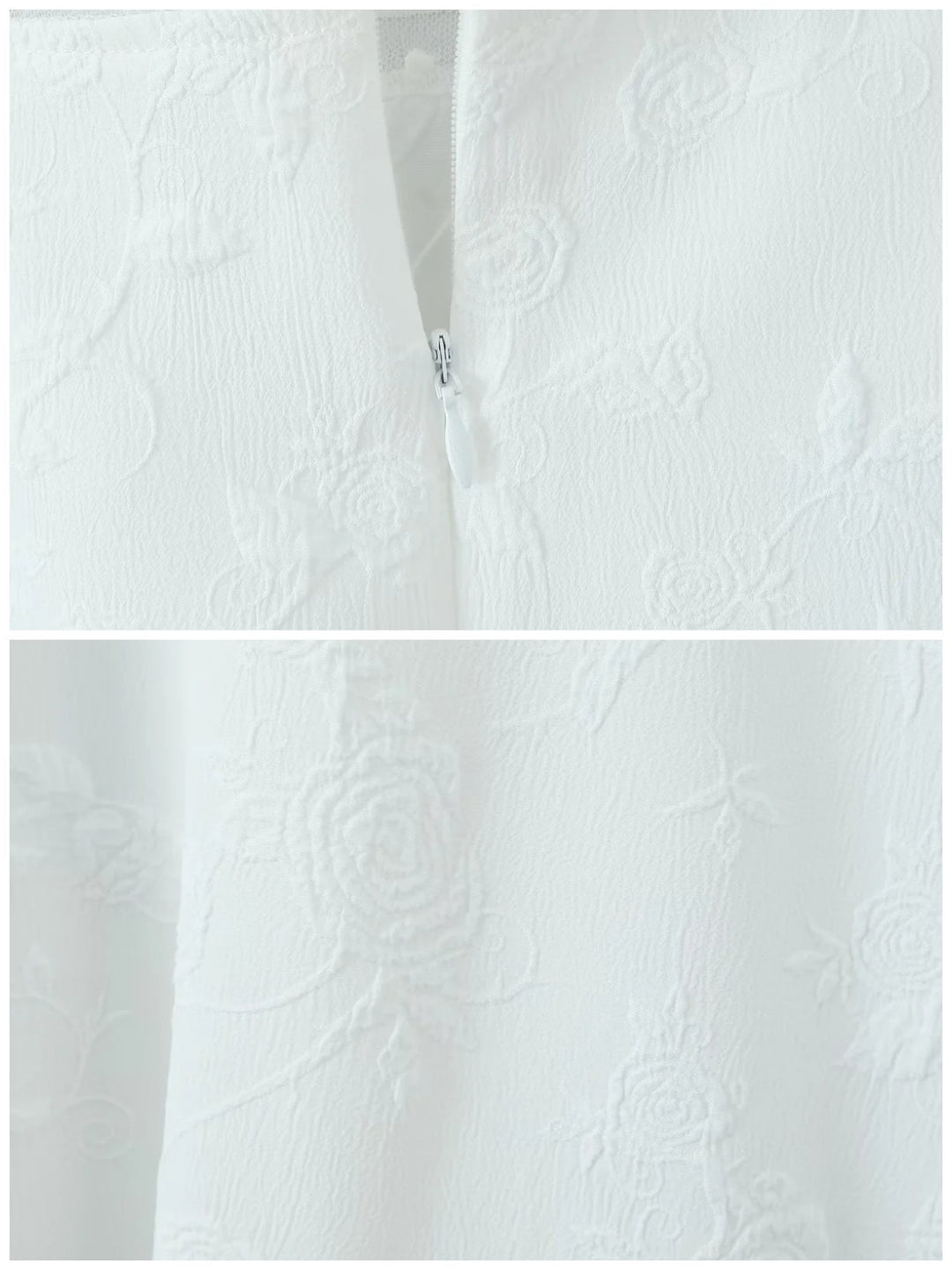 レイヤード風シアーレースミディスカート