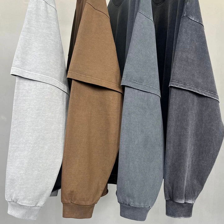 12オンスレイヤードスリーブルーズプルオーバー