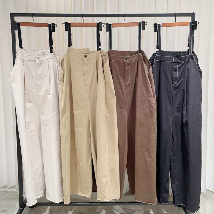【 Select 】綿ツイルアシメサロペット