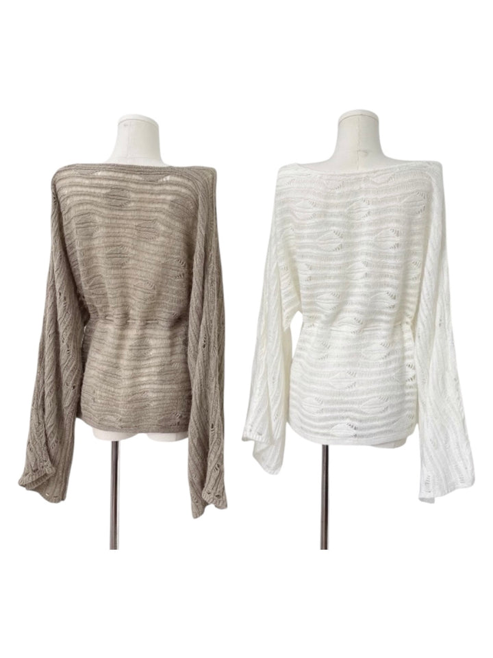 モヘアクロシェニットチュニック