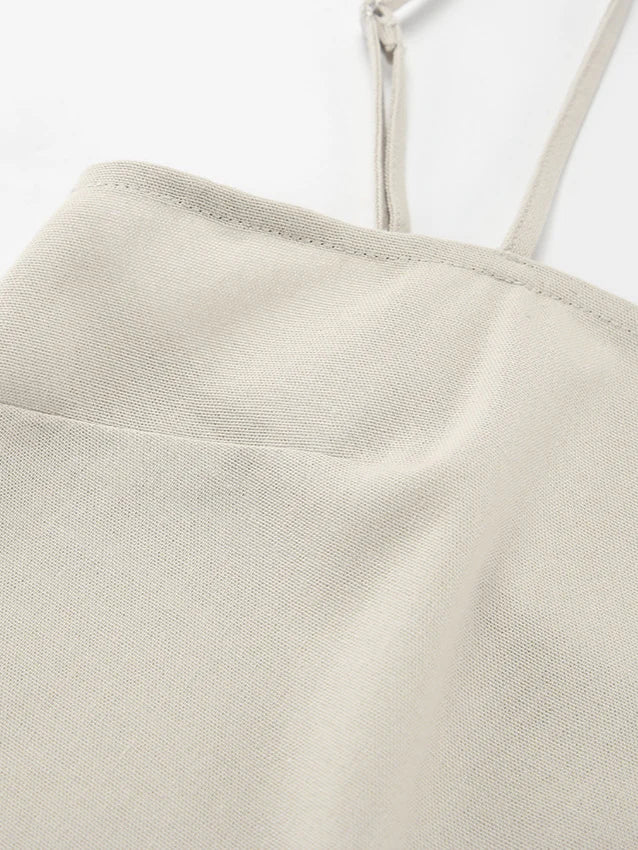 【アウトレット】(即納) コットンリネンAラインナチュラルワンピース