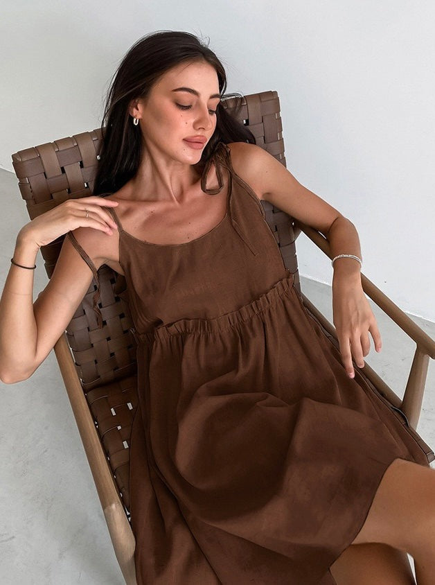 胸下切り替えギャザーカットオフワンピース – m&m-c