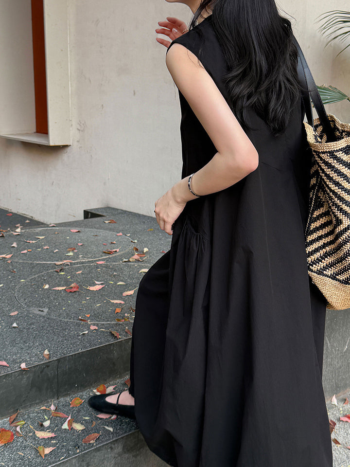 バルーンシルエットポケットワンピース