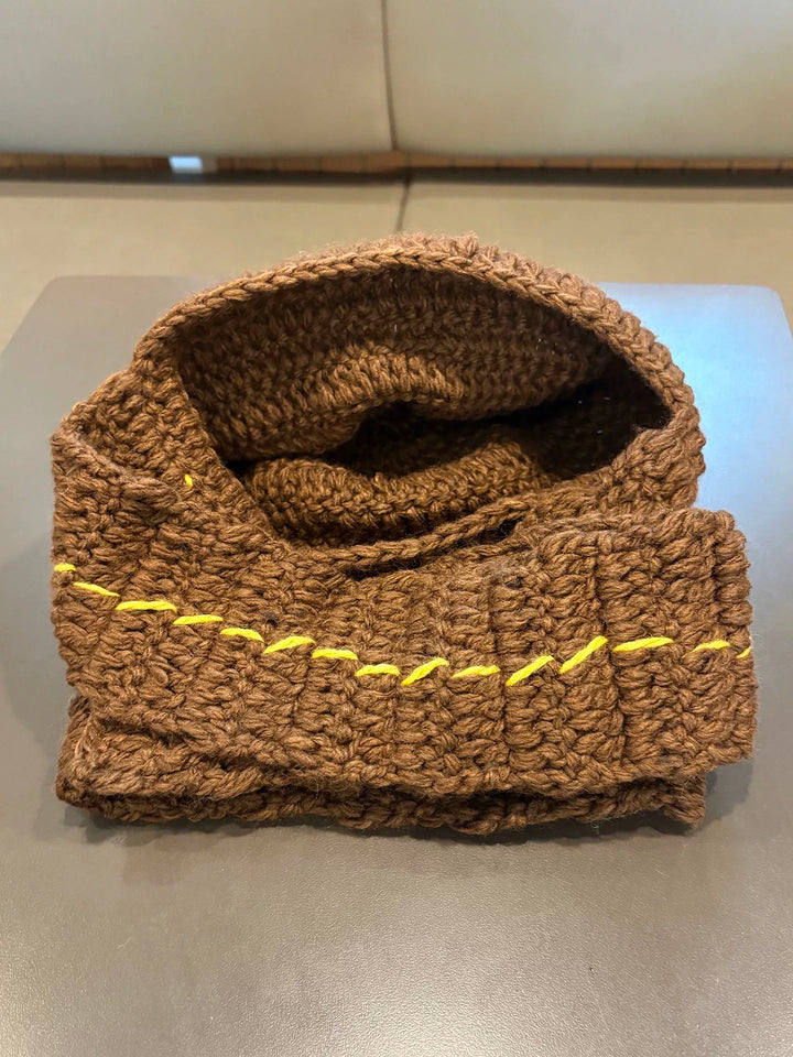 ロングイヤーフラップニットハット