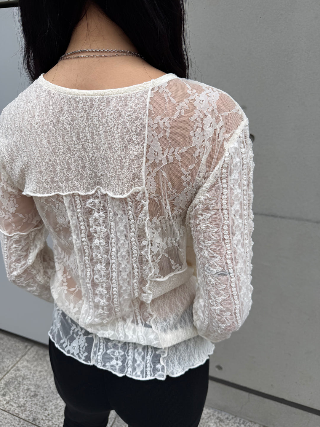 【 Select 】レース パッチワークプルオーバー